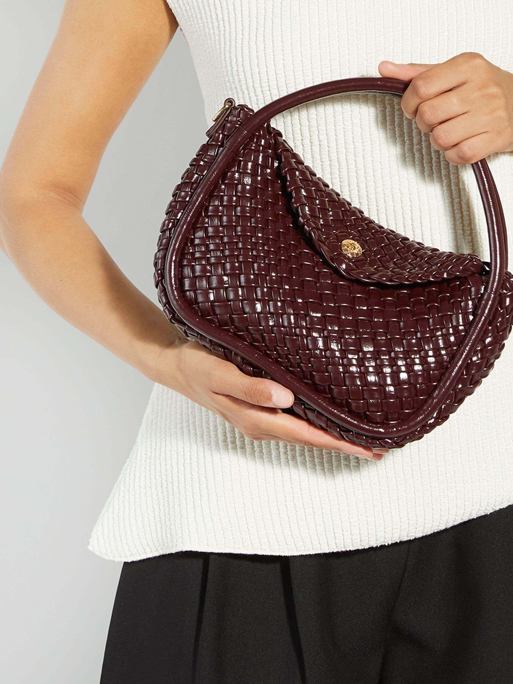 Rood - Dune London Dinideliberate Mini Woven Grab Bag