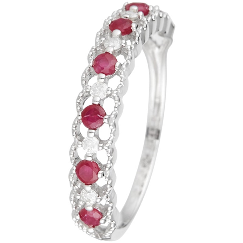 Bague Koh samui - Or blanc 375/1000 & diamants