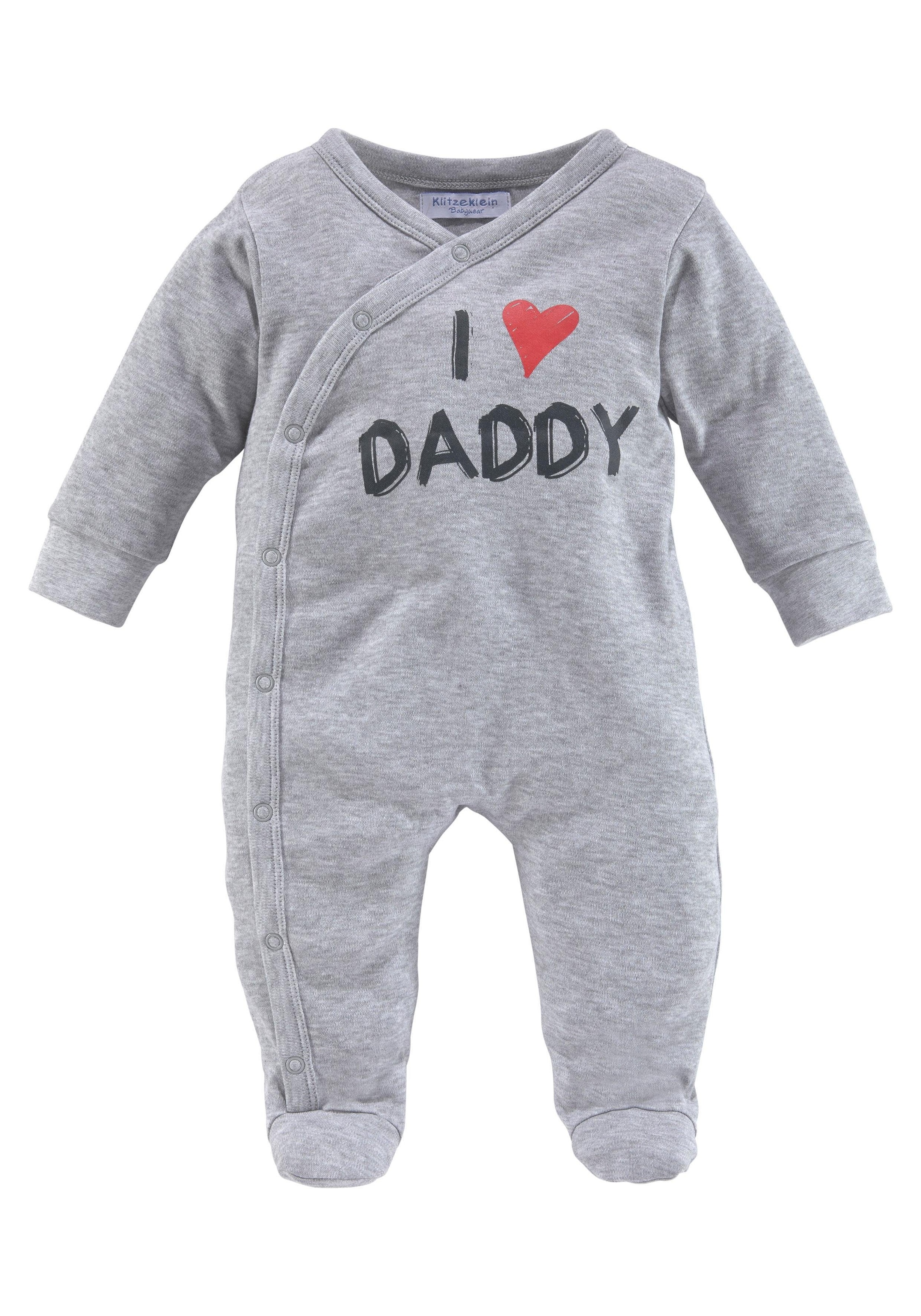 KIDSWORLD Schlafoverall »2er Schlafoveralls: I love Mummy / I love Daddy«, 2 Stk. aus Bio-Baumwolle, Baby-Overalls