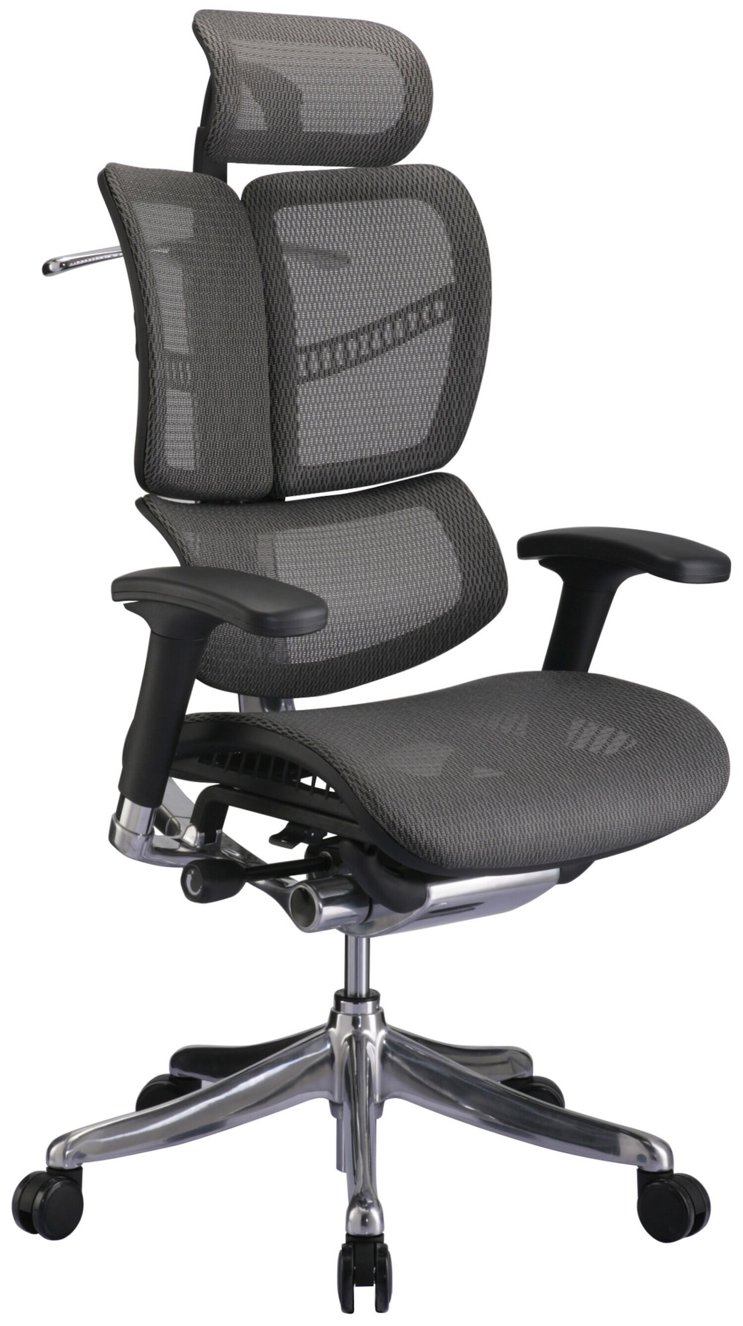 TPFLiving Bürostuhl Norman Ergonomic mit Netzbezug Grau