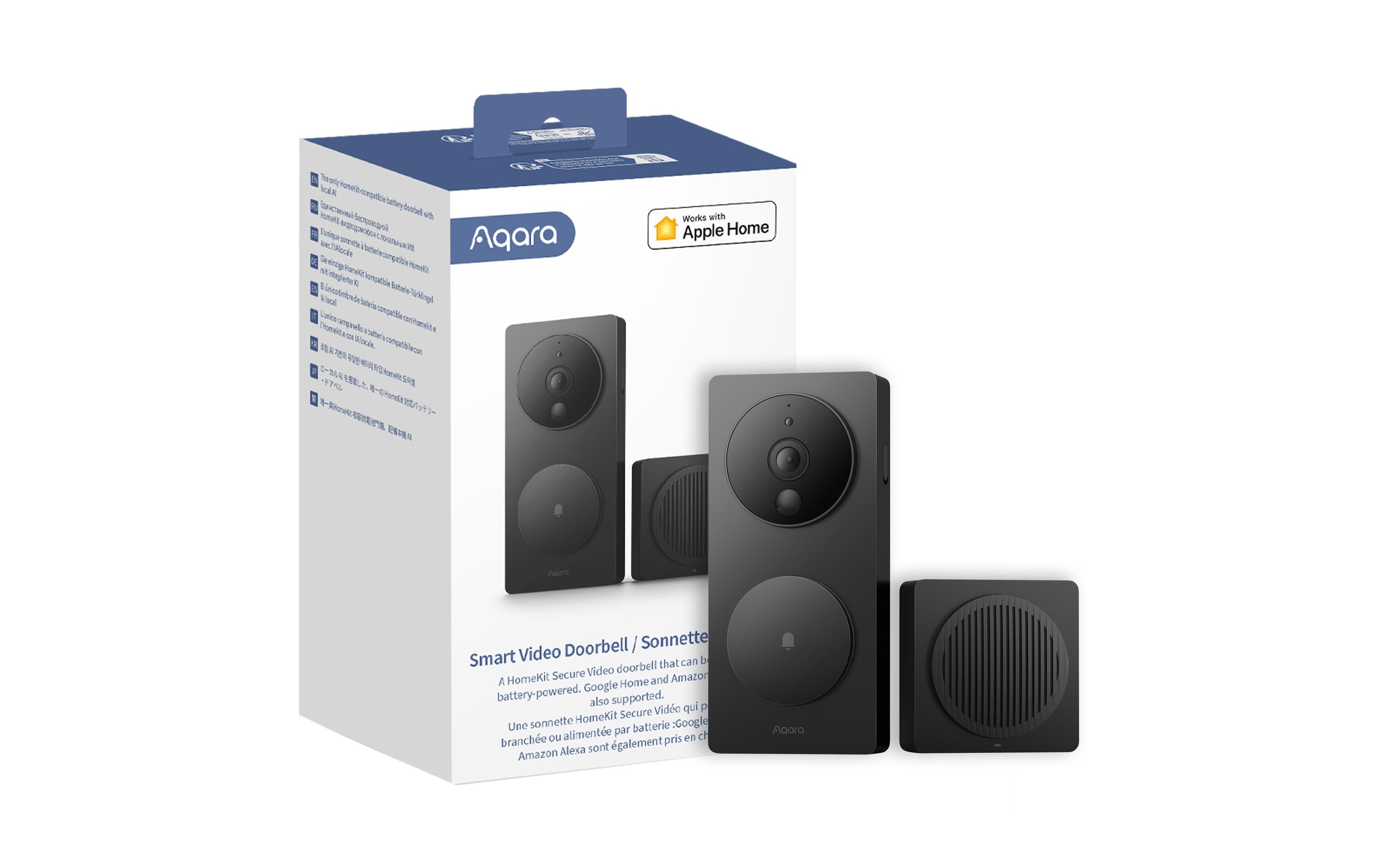 Intelligente Video-Türklingel G4 schwarz<br>Smarte Gegensprechanlage mit HD-Kamera