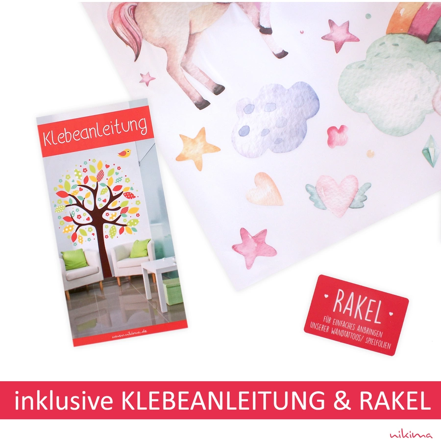 Nikima Wandtattoo 138 Wolken, Sterne und Punkte Set blau - 87 Stück in 6 vers. Größen mint