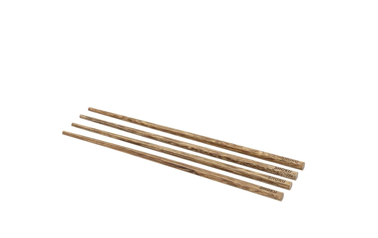 Essstäbchen Shoku 8-teilig, BraunStäbchen-Set aus Holz