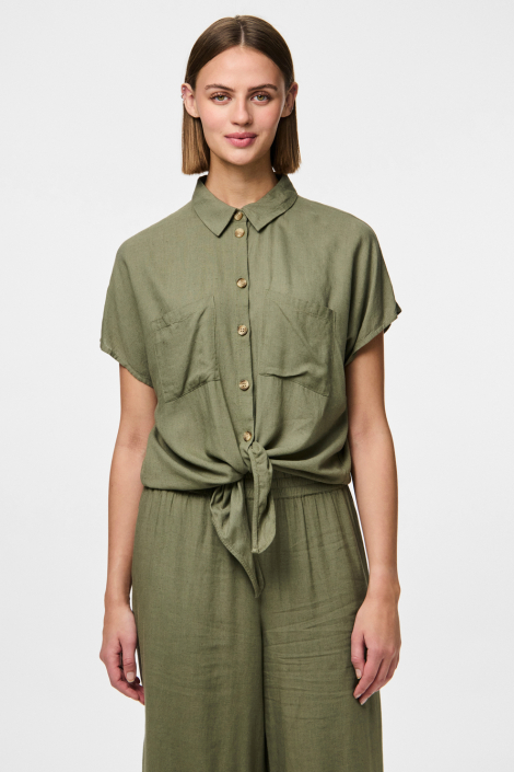 Pieces groene dames blouse