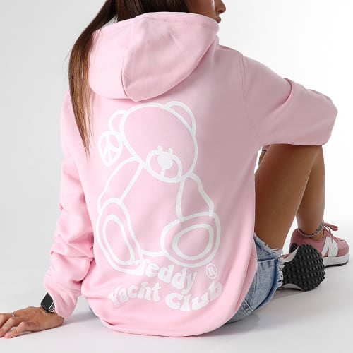 Sweat Capuche Femme Waves Rose Pastel