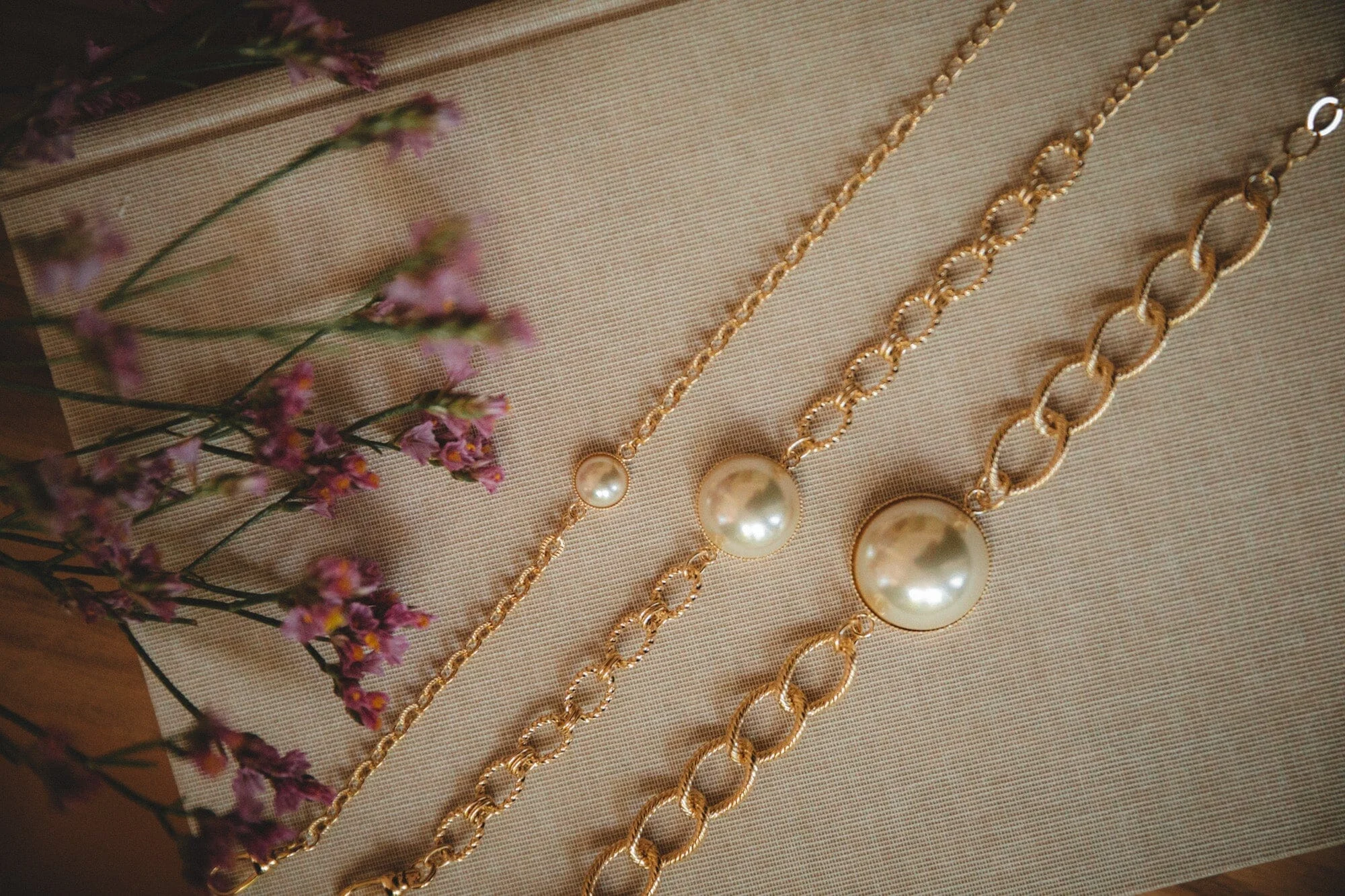 NÉLYA - Mini bracelet perle doré à l'or fin | Doré