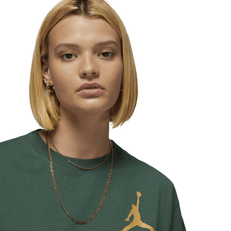 Nike jordan flight t-shirt Noble green/elemental gold