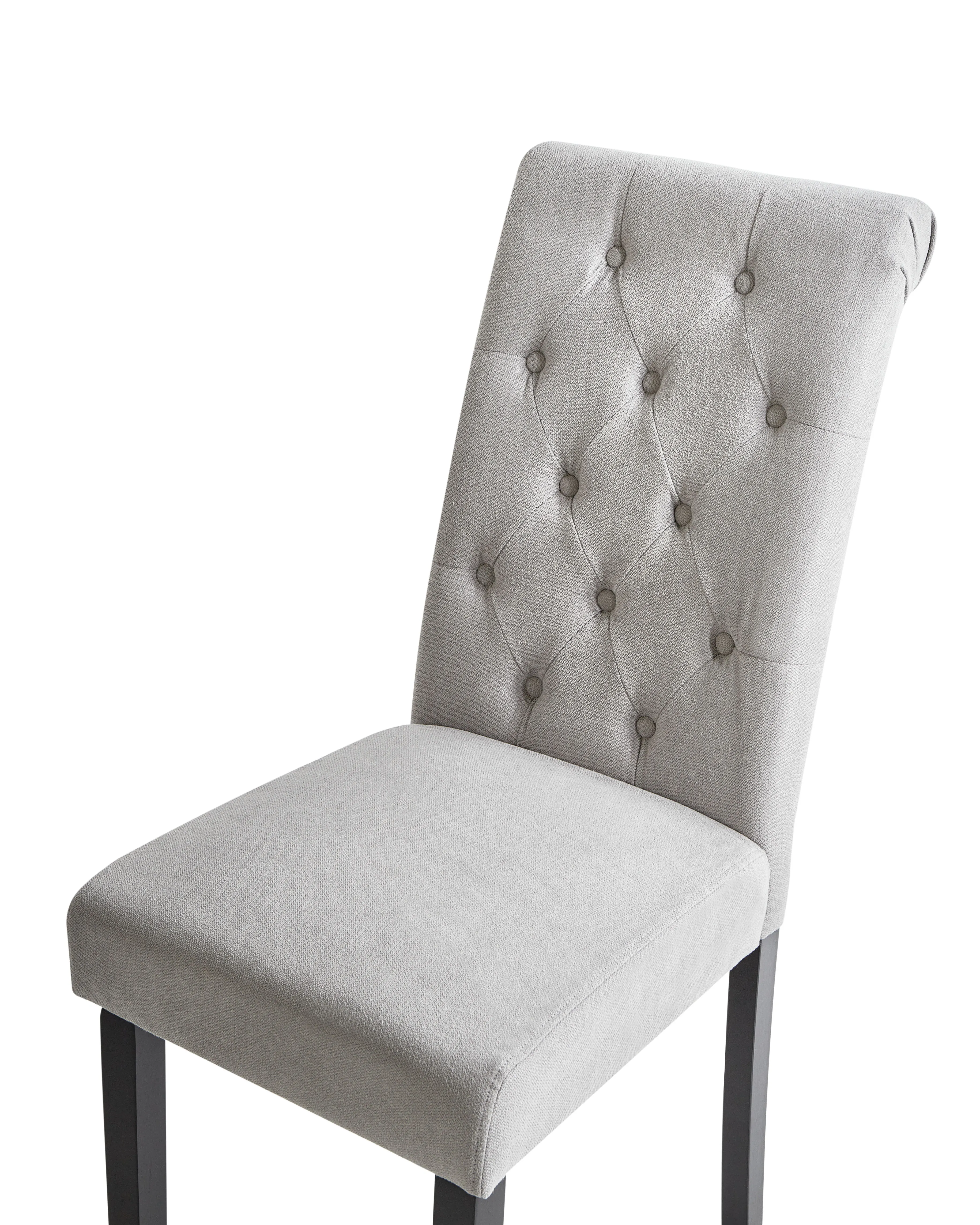 Set van 2 eetkamerstoelen VELVA Stof Grijs