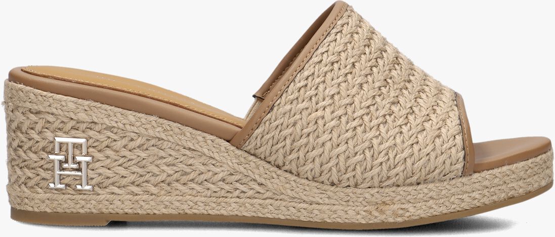 TOMMY HILFIGER beige tommy hilfiger muiltjes th rope wedge