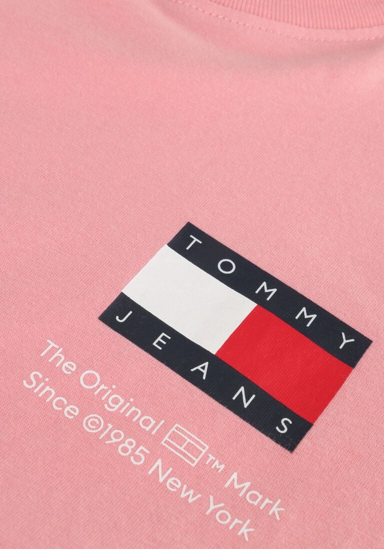 TOMMY JEANS roze tommy jeans t-shirt tjm slim essential flag tee