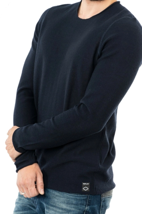 pull hiver replay uk3063 086 blue