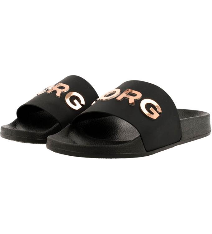 Björn Borg Women Knox Mld Met 09 Blk-Rgld Badslippers
