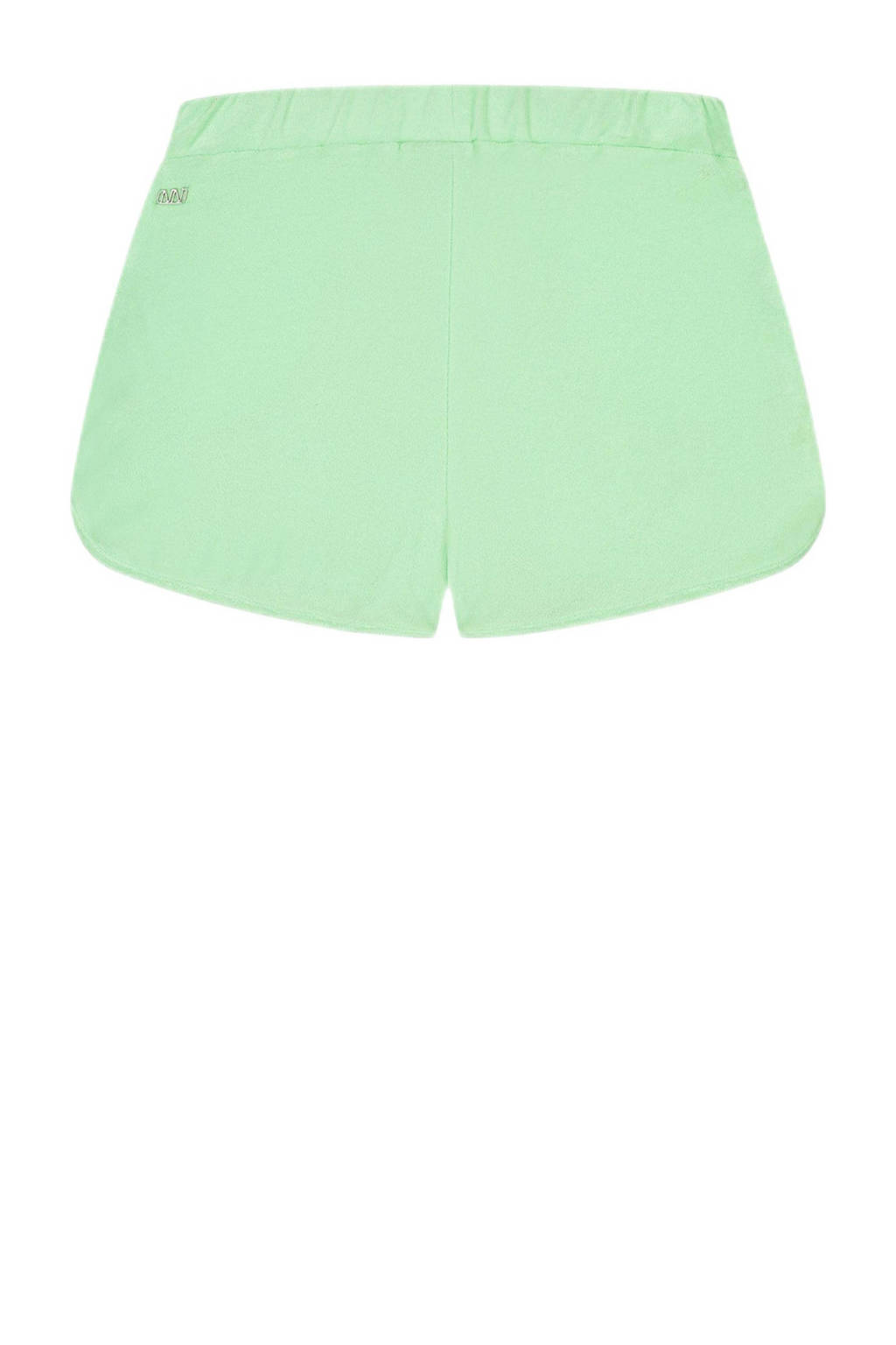NIK&NIK slim fit sweatshort Teddy limegroen