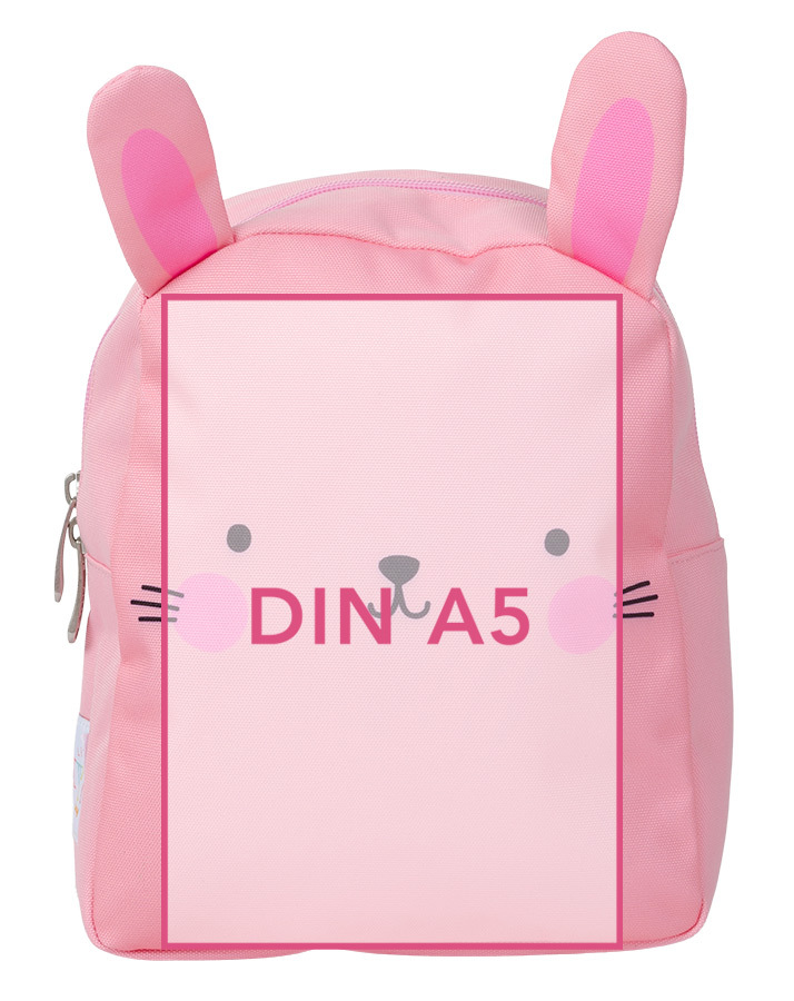 Kinderrucksack LITTLE BACKPACK – BUNNY (21x27x10) in rosa