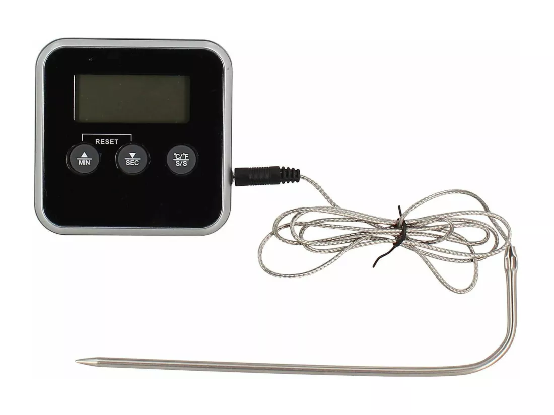 Menastyl - Thermometre De Cuisson Oriane A Sonde Electronique Carre