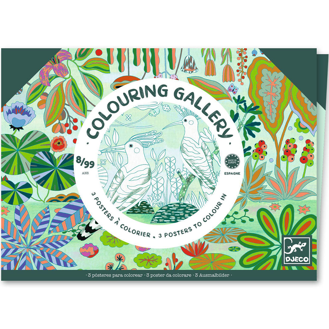 Djeco kleurplaten in portfolio map - wildernis - 3st