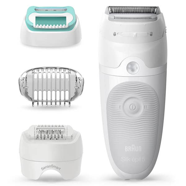 Braun Silk-épil 5 5-625, Epilierer für Epilations-Einsteigerinnen für eine sanfte Haarentfernung, weiß/grau