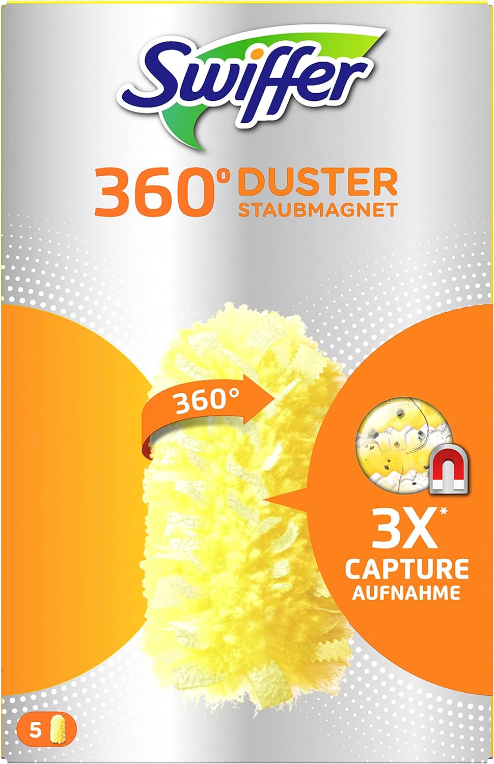 Swiffer Staubwedelbezüge Staubmagnet 3D Clean Nachfüllpack, 5 Stück