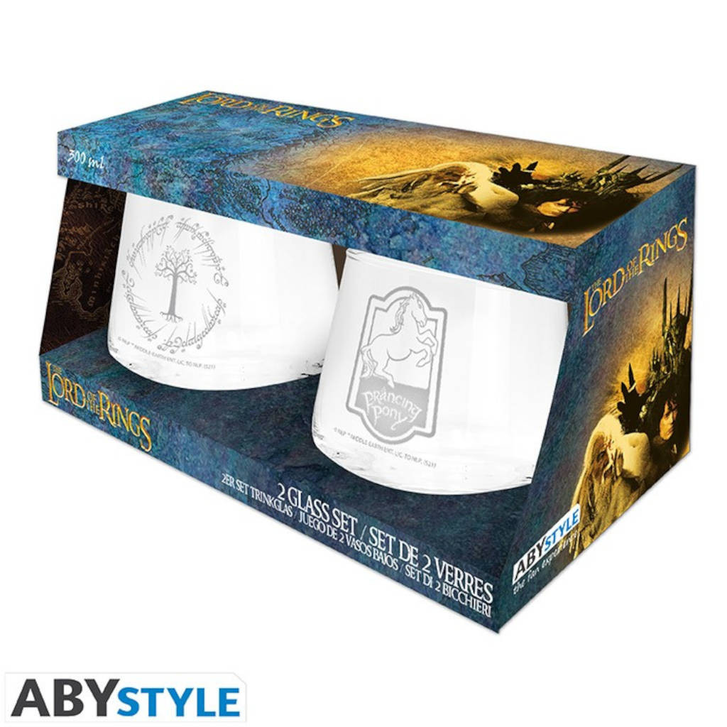 Le Seigneur des Anneaux - Set de 2 Verres Prancing Pony et Arbre du Gondor