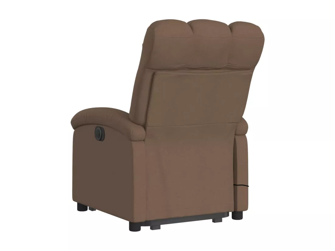 Fauteuil inclinable massant électrique Marron Tissu