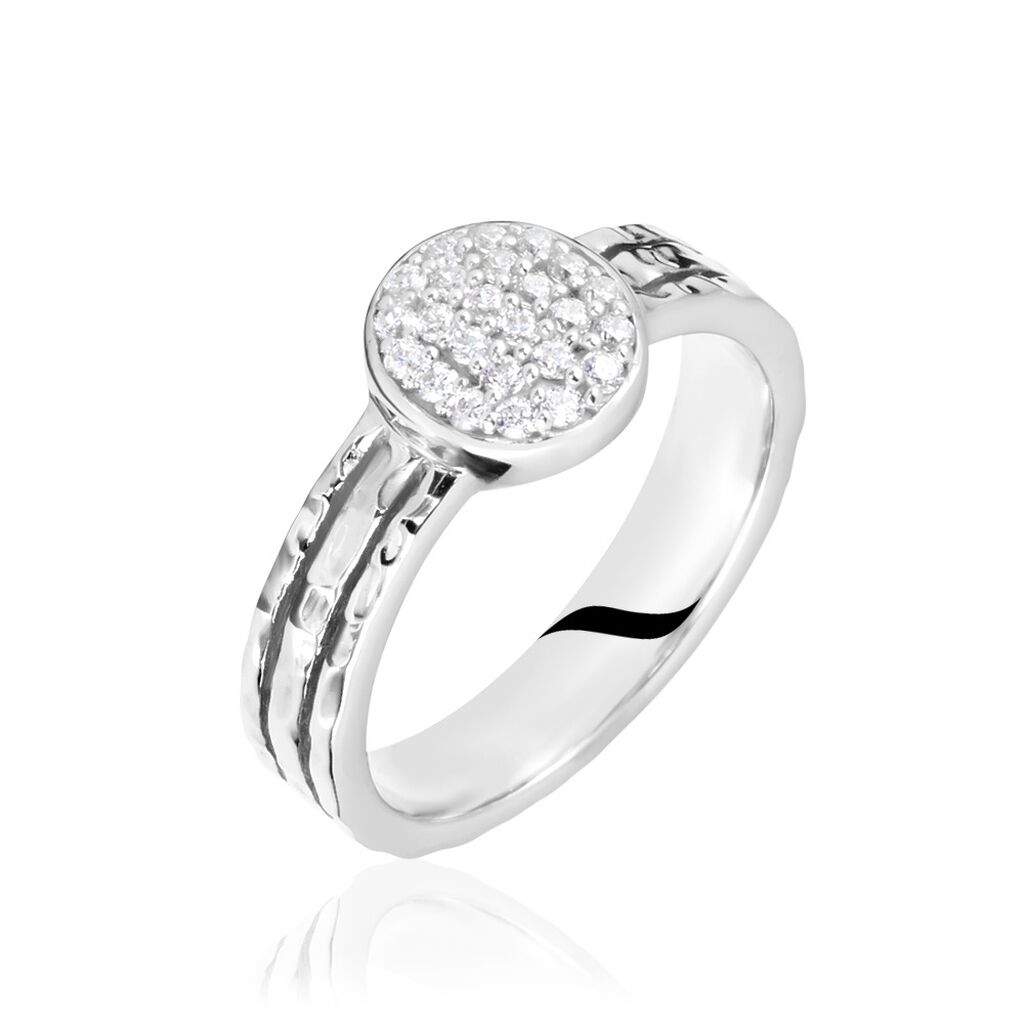 Bague Argent Blanc Cayley Oxydes De Zirconium