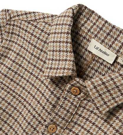 Lil' Atelier Hemd - NmmTevin - Versteinert Oak m. Karos