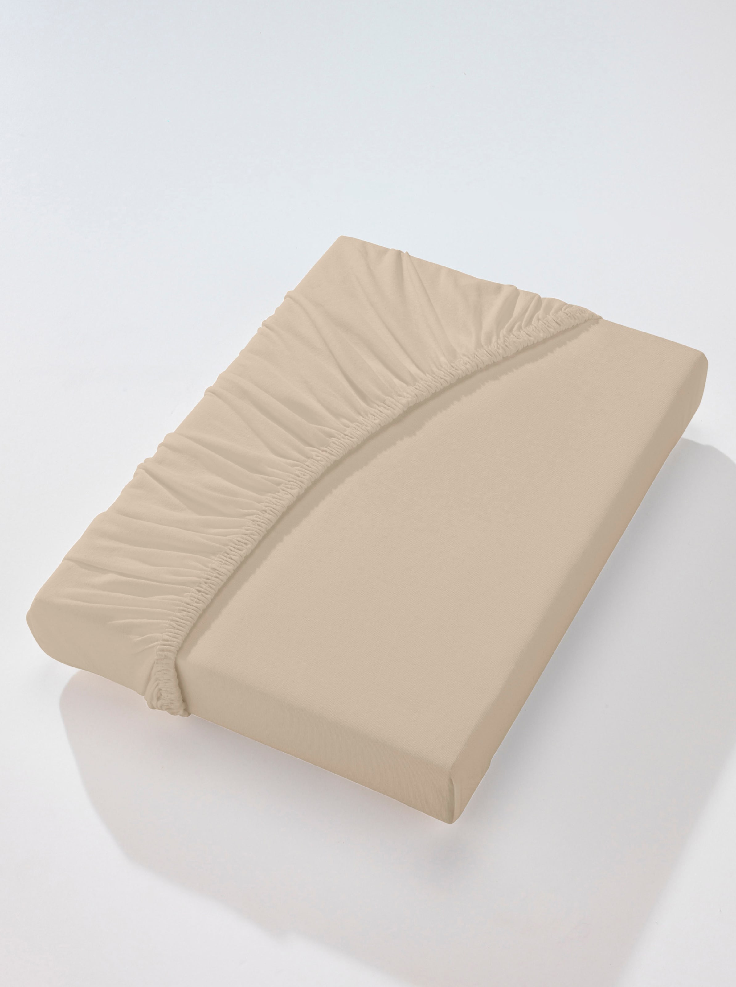 wäschepur Spannbetttuch in beige