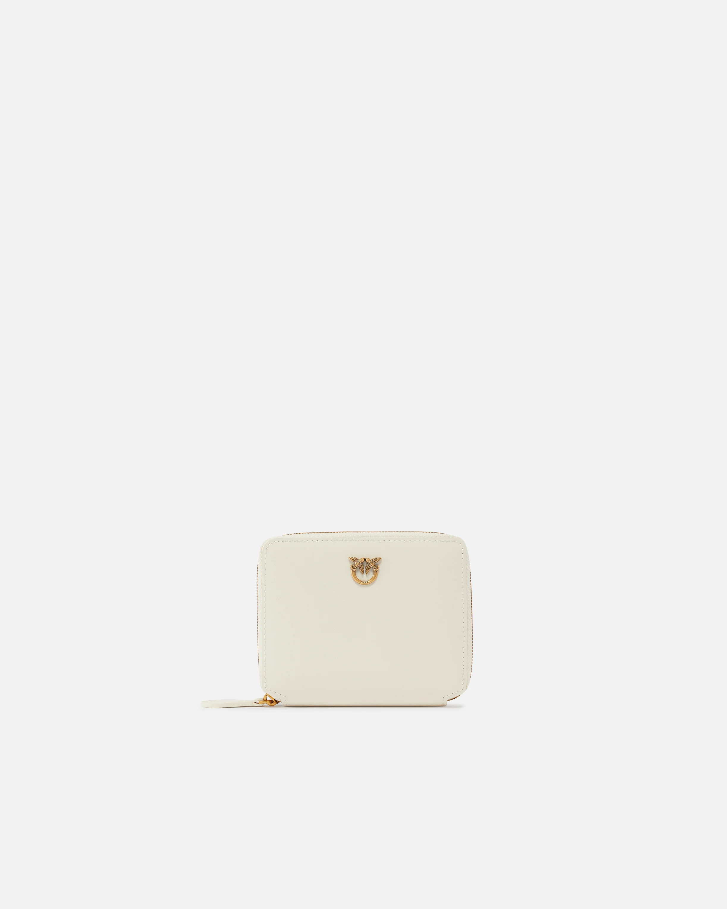 CARRÉ - Portefeuille carré à contour zippé | Blanc