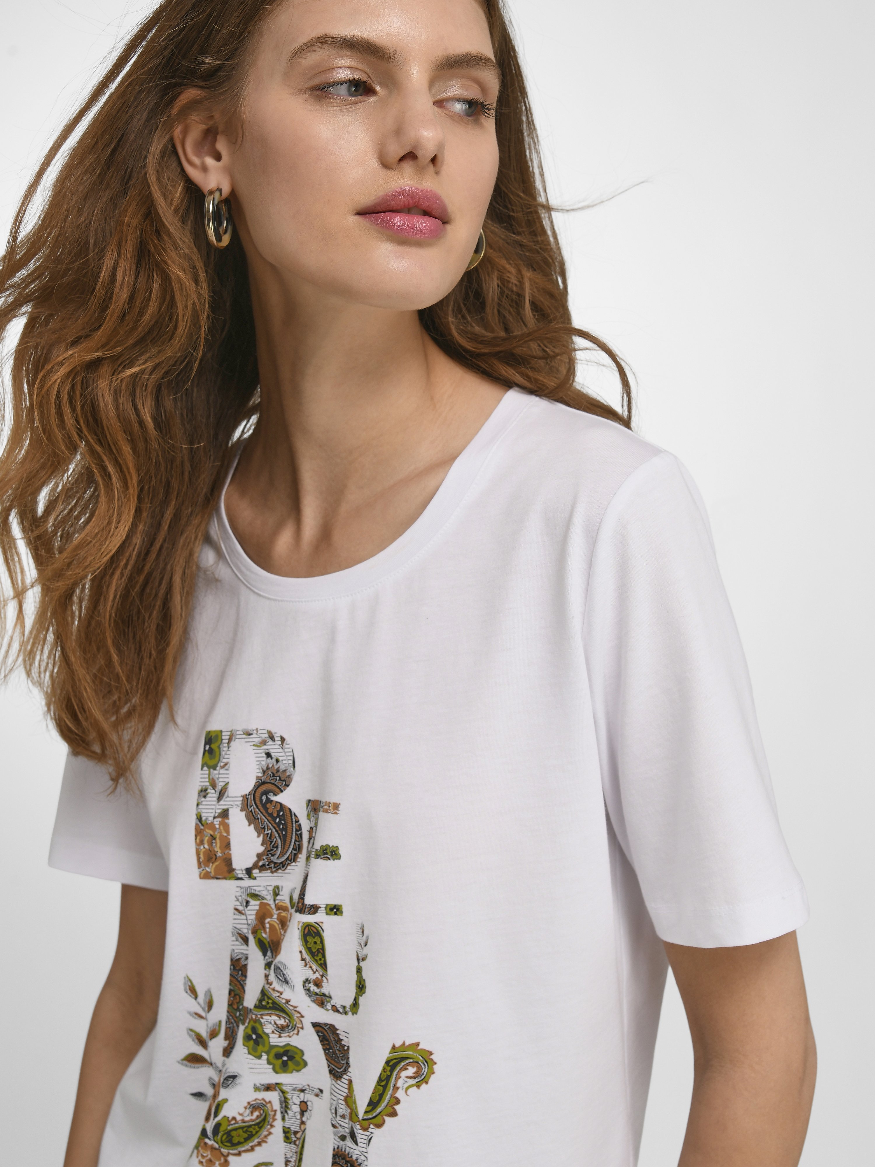 Rundhals-Shirt mit 1/2-Arm