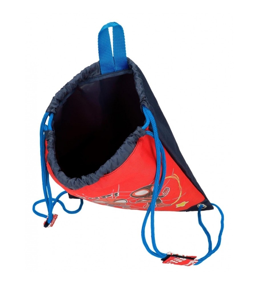 Lancheira Joumma Bags com estampa do Homem-Aranha e seus amigos, vermelha