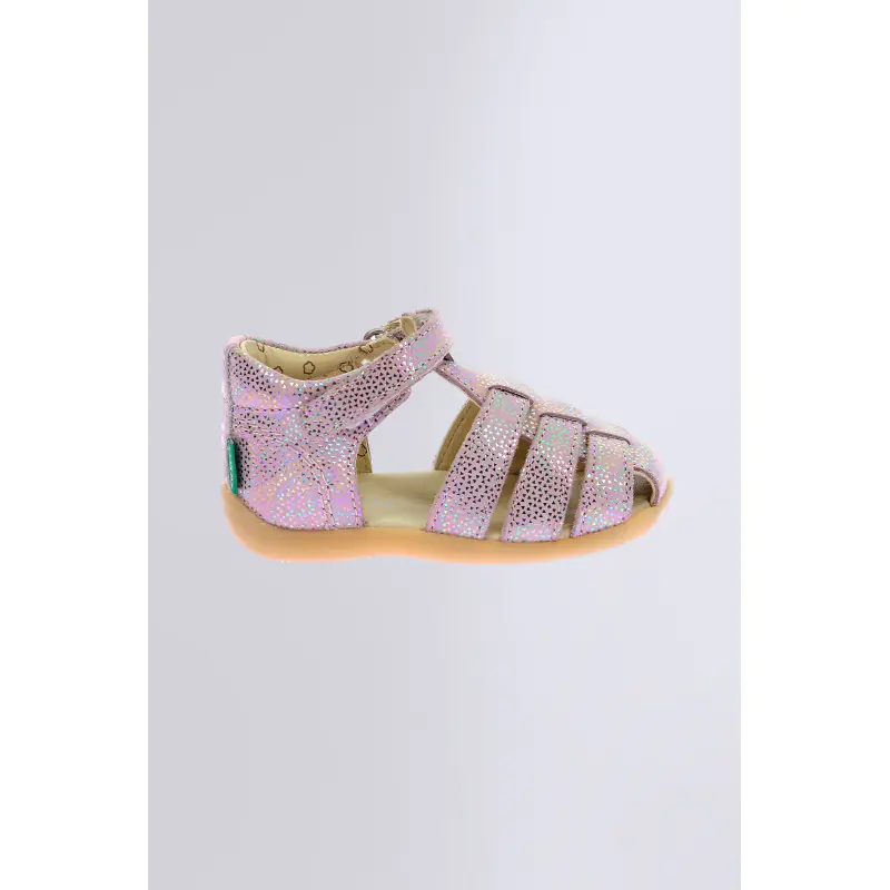 Bigflo Rose argent SANDALES Cuir Fille