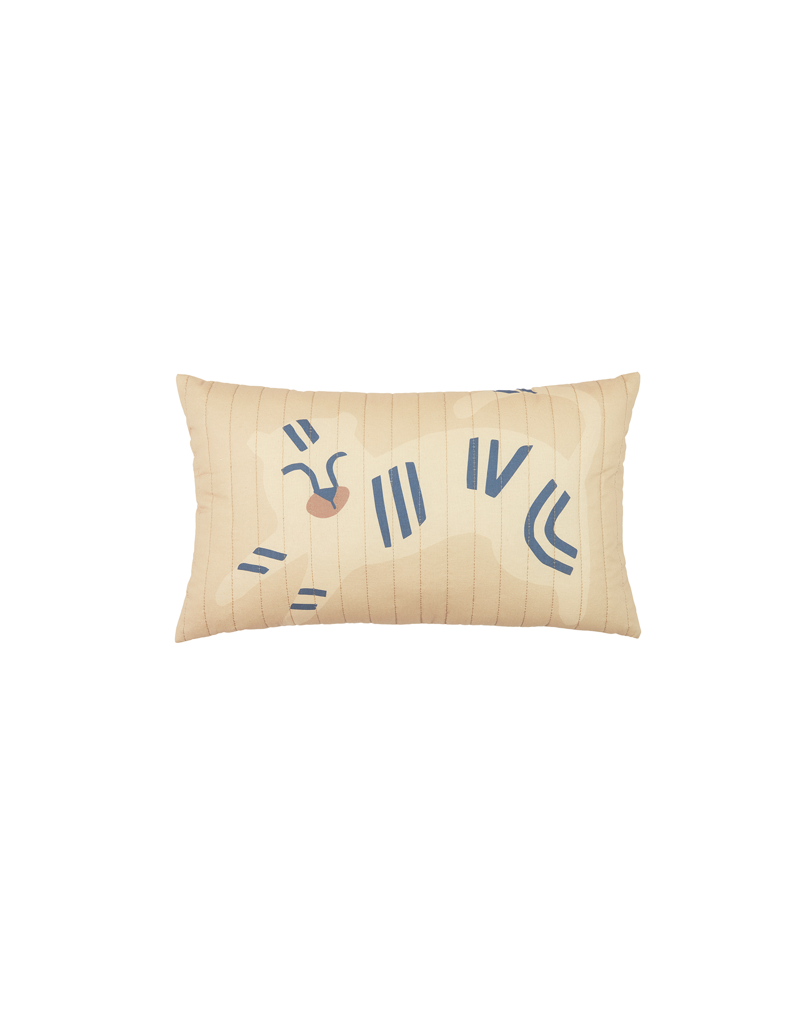 Coussin matelassé landscape tigre bleu - small | Bleu