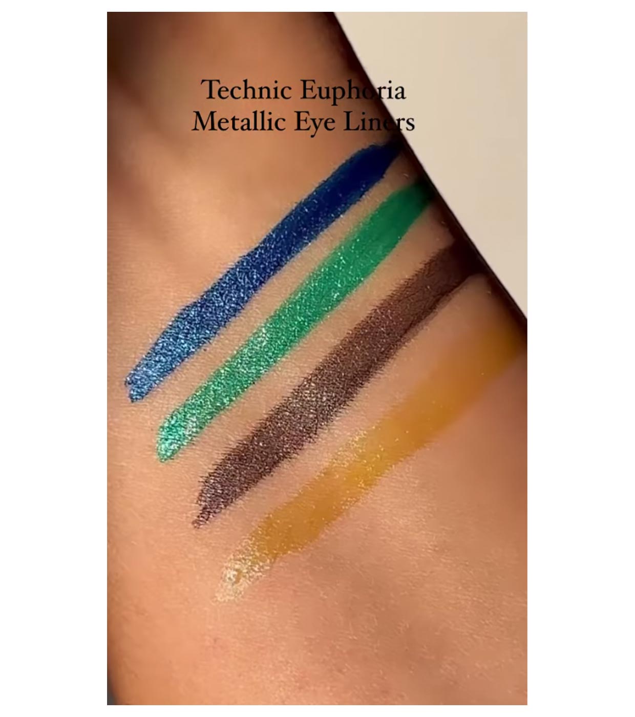 Technic Cosmetics - Delineador Líquido Metálico Euphoria - Gun Metal