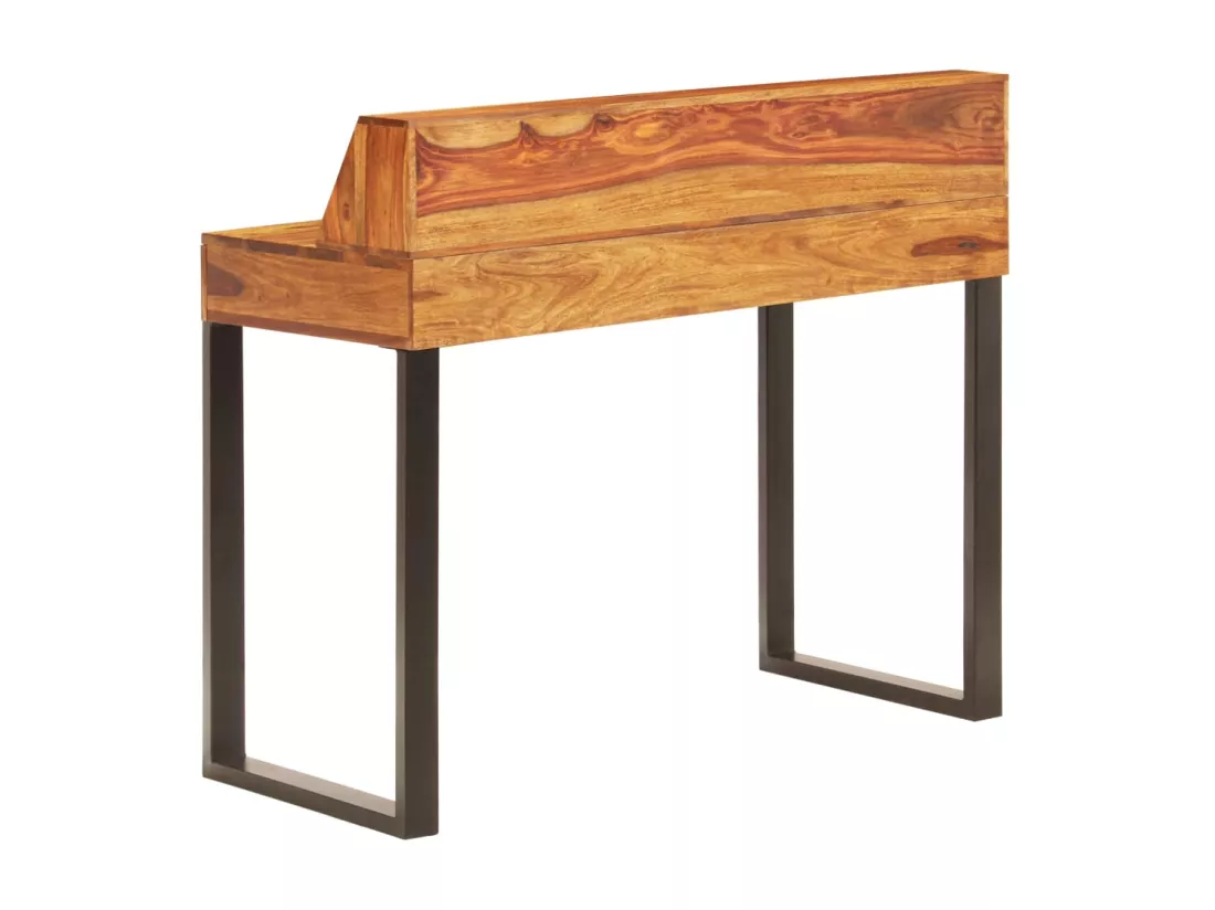 Bureau 110x50x94 cm Bois solide de Sesham et acier