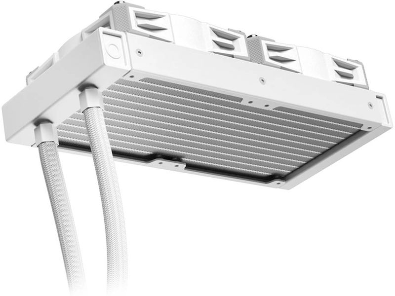 Sharkoon Wasserkühlung S80 RGB Weiss Kompakte All-in-One-Wasserkühlung mit einem 240-Millimeter-Radiator
