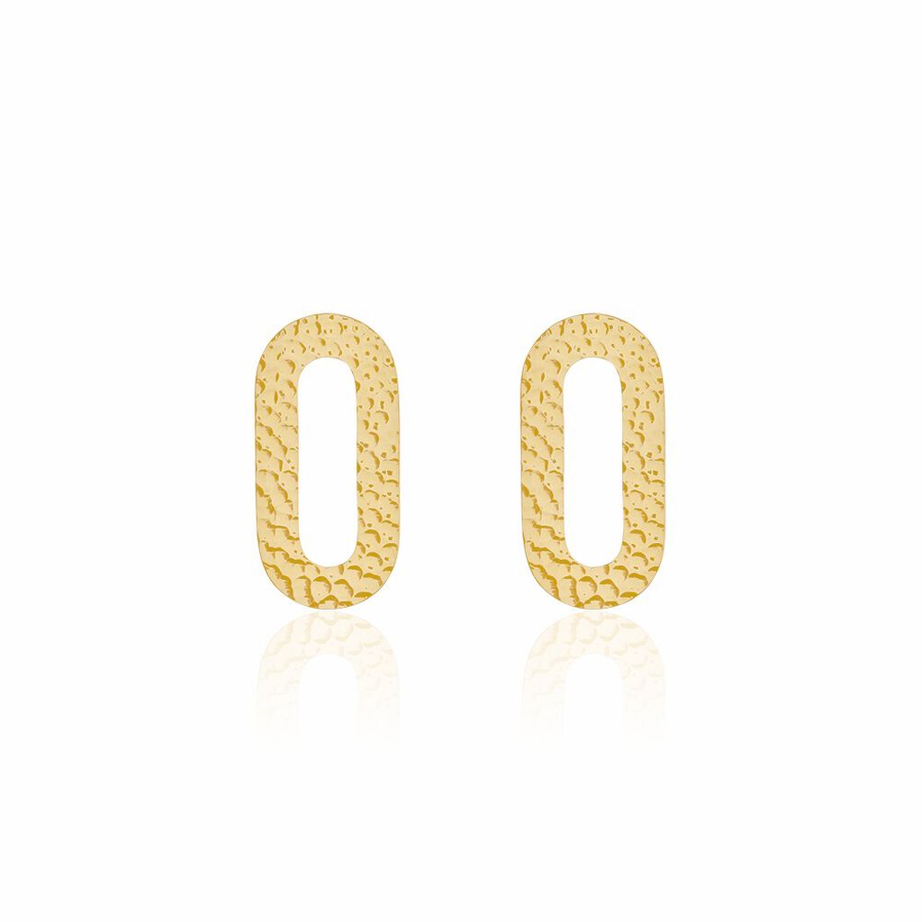 Boucles D'oreilles Puces Oren Acier Doré