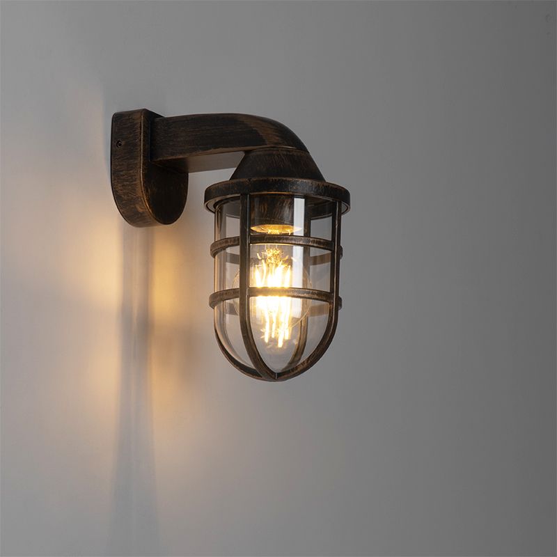 Vintage buiten wandlamp antiek goud IP54 - Joeri