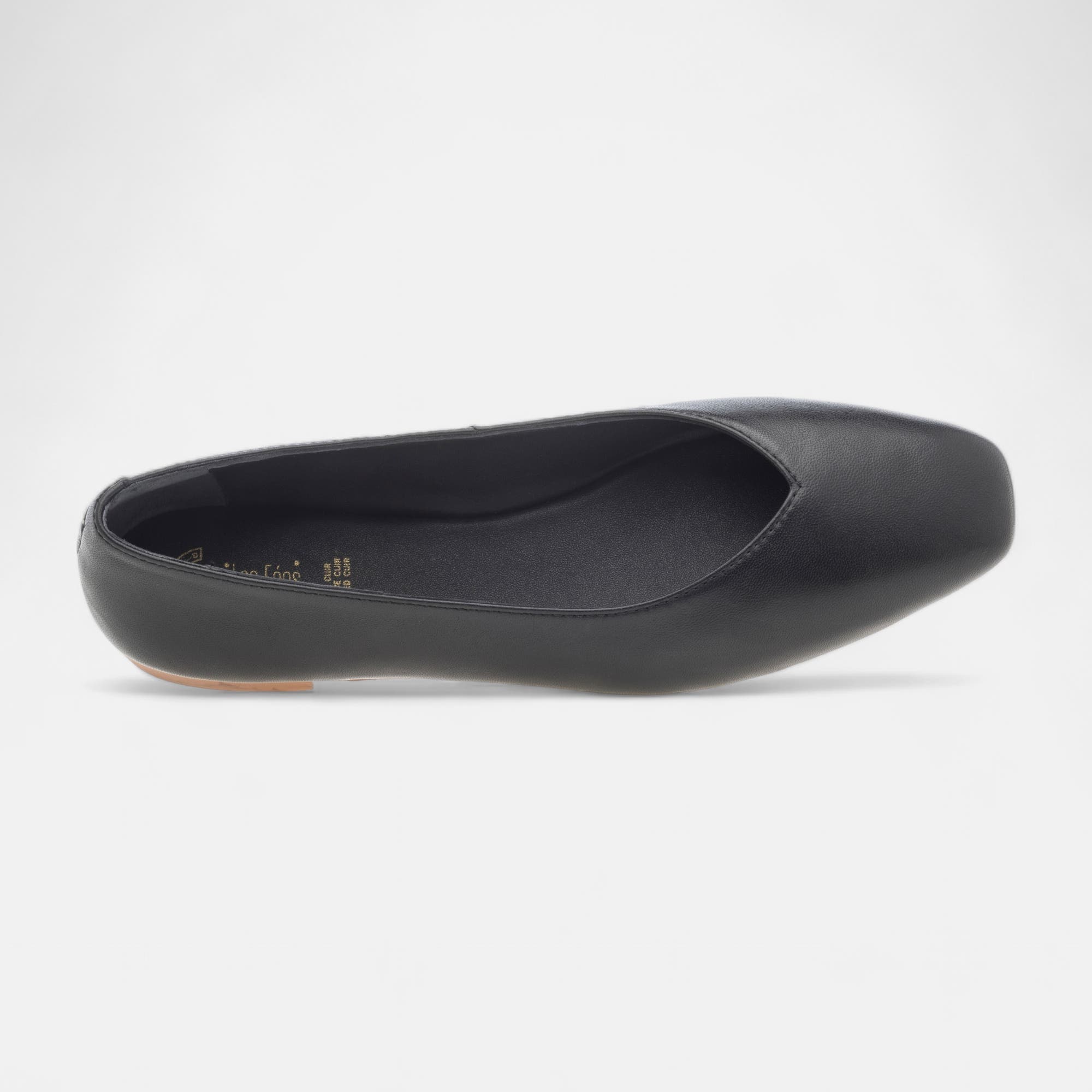 Ballerines Femme en cuir noir