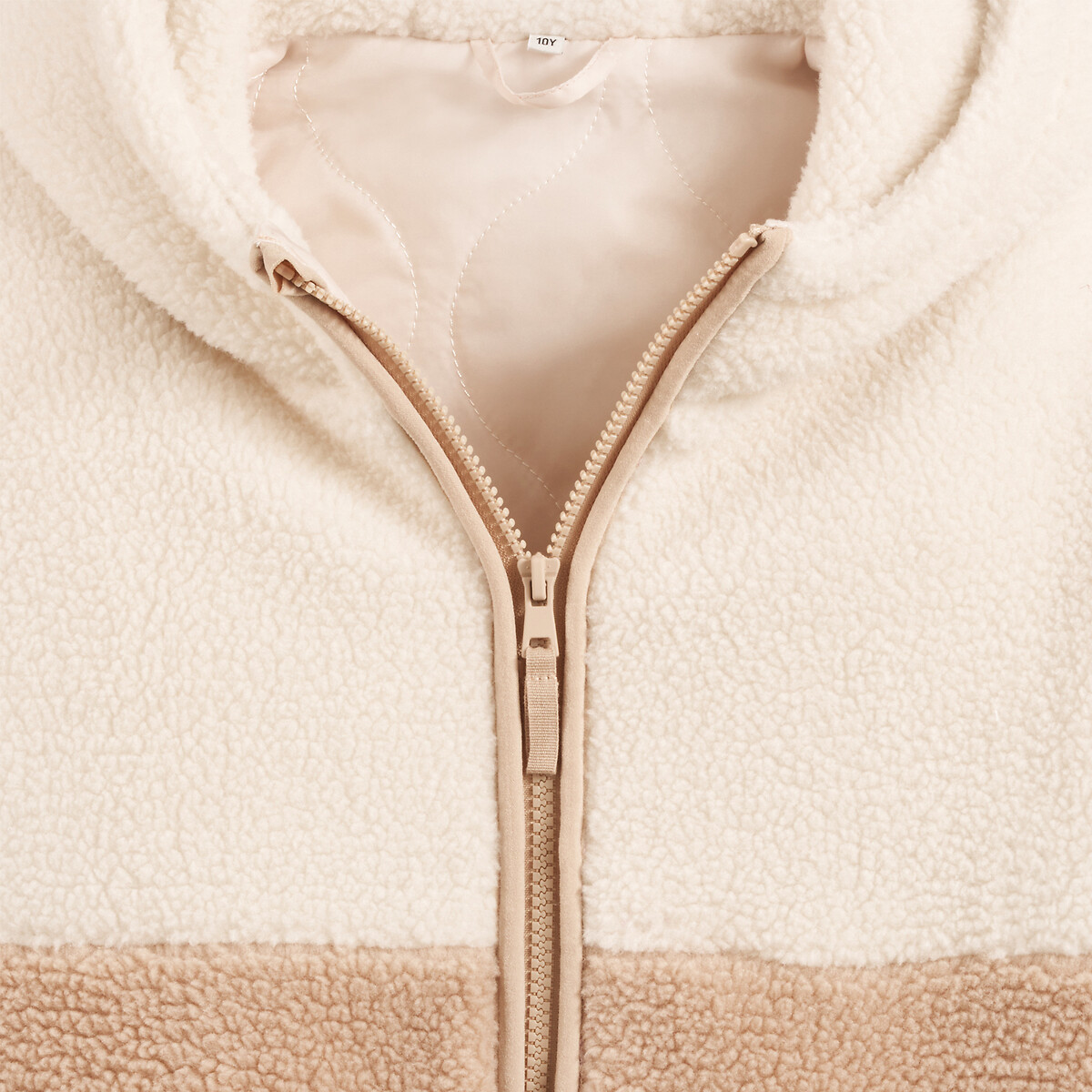 COLEÇÕES LA REDOUTE<br>Jas met kap oversized, em sherpa