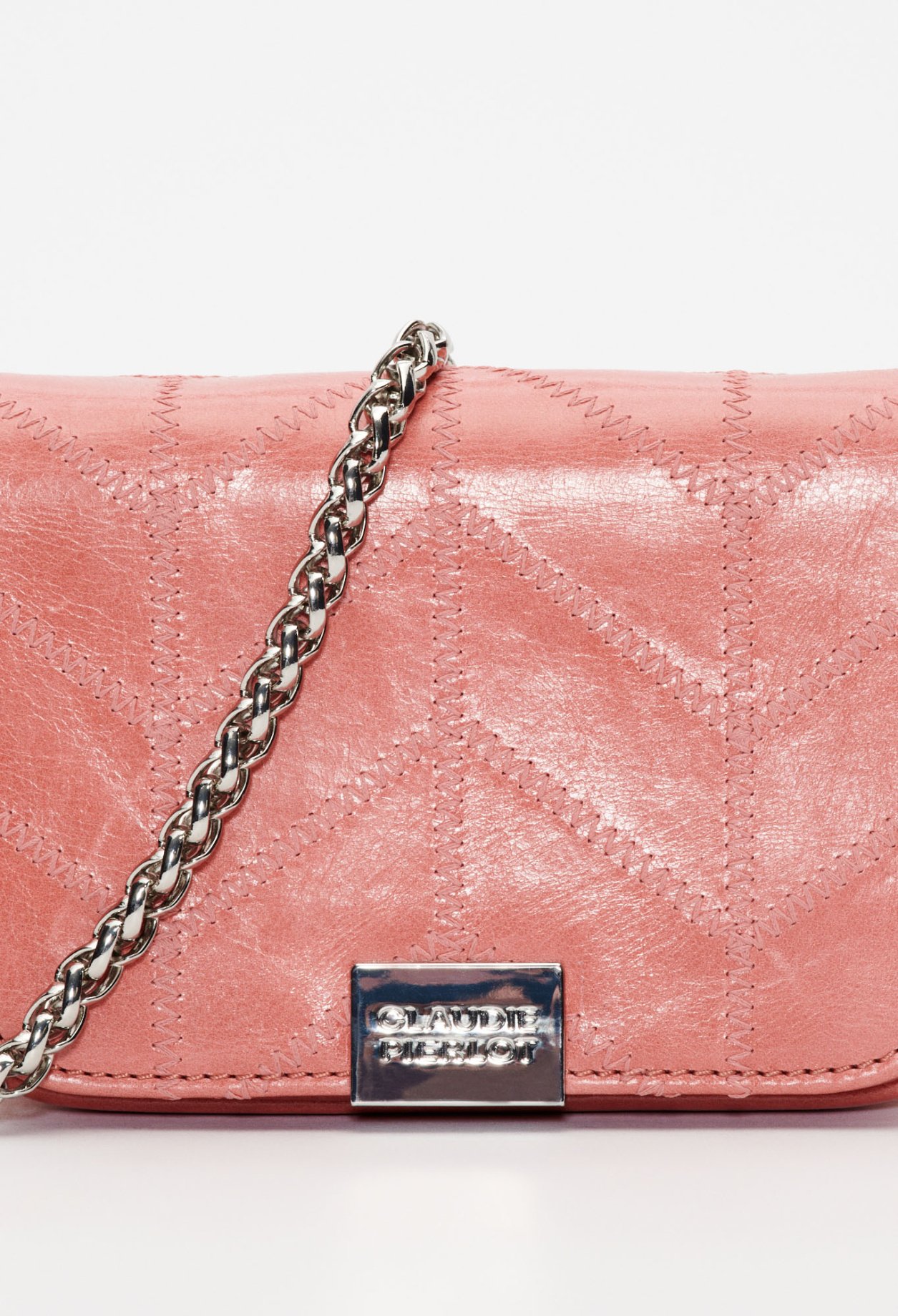 Pochette cuir verni