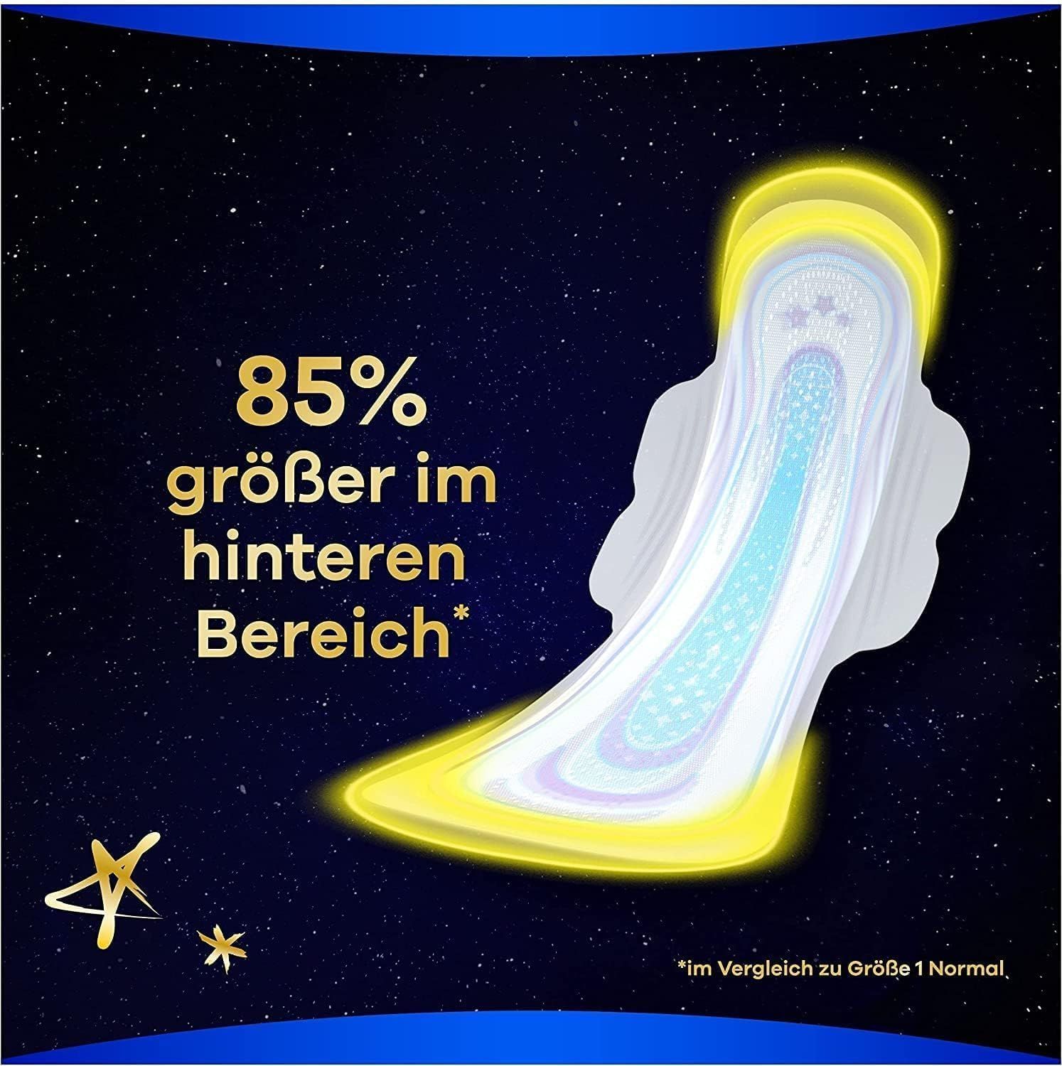 always Ultra Binde Secure Night Extra mit Flügeln Monatspaket, 64 Binden (4 Packungen x 16 Stück)