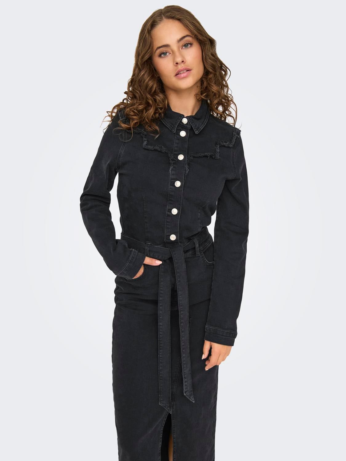 ONLDOLLY Midikleid Black Denim