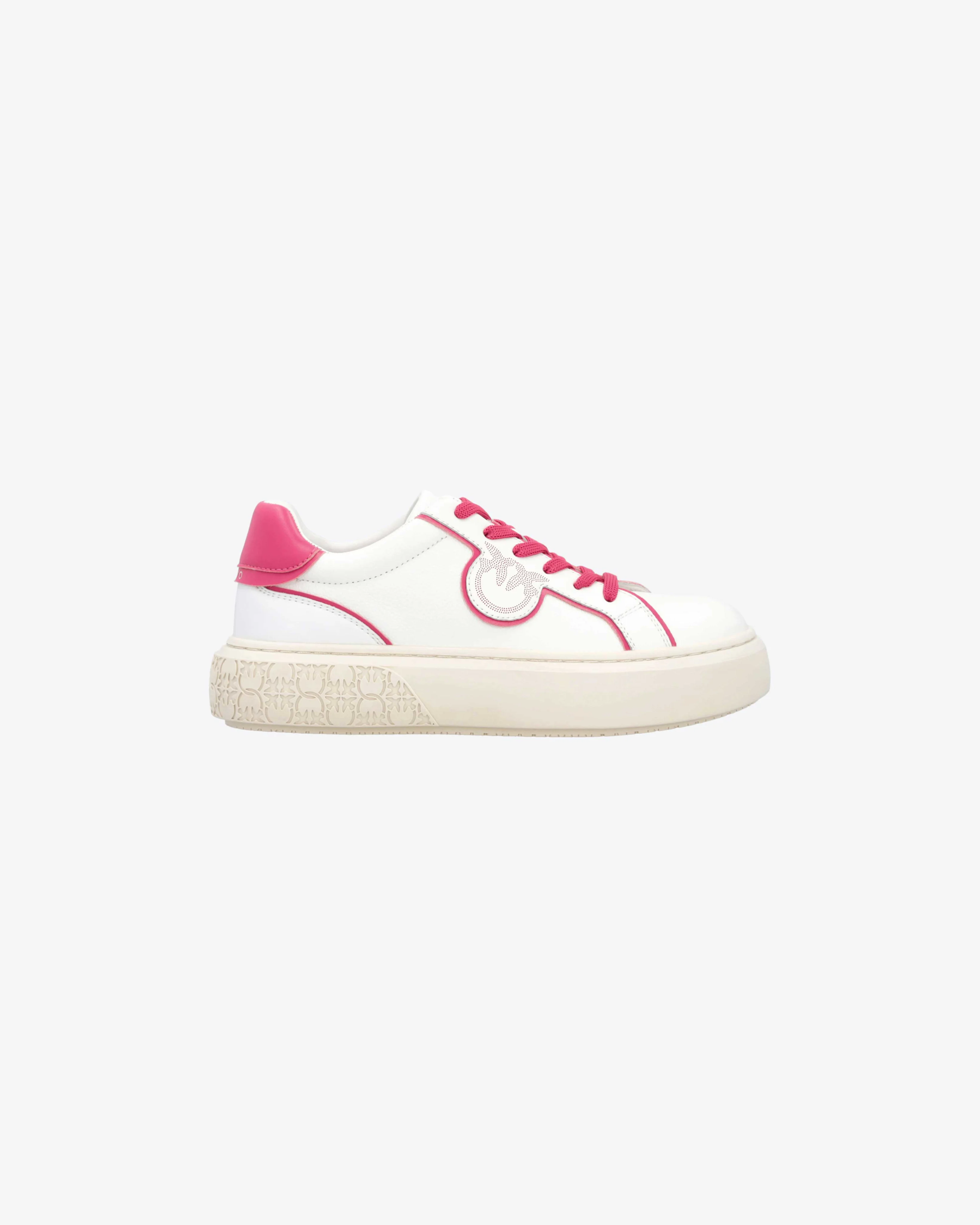 LOVE - Sneakers à plateforme en cuir bicolores | Rose
