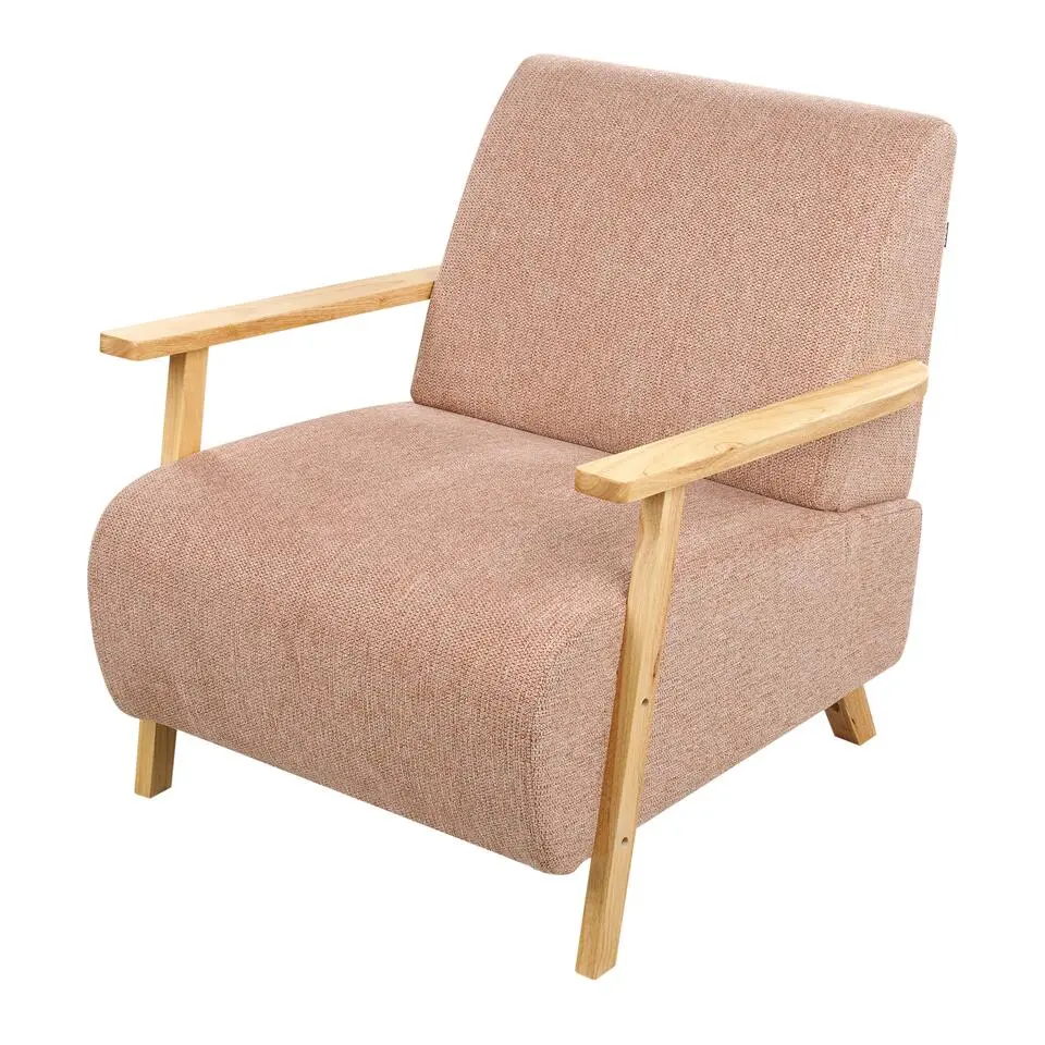 LESJA - Fauteuil - Roze - Stof
