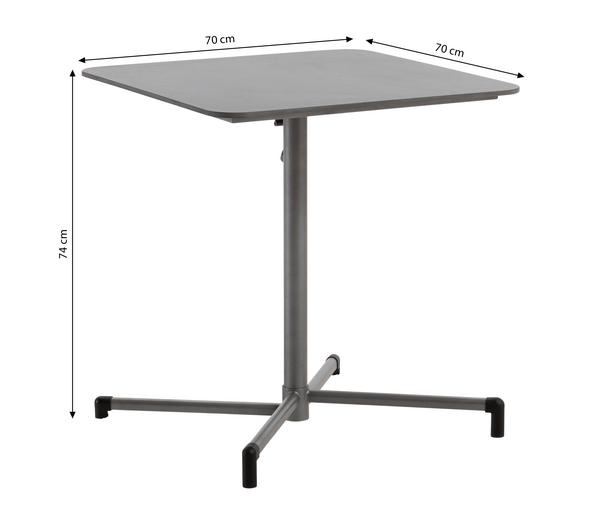 Dehner Klapptisch Chicago, ca. B70/H74/T70 cm
