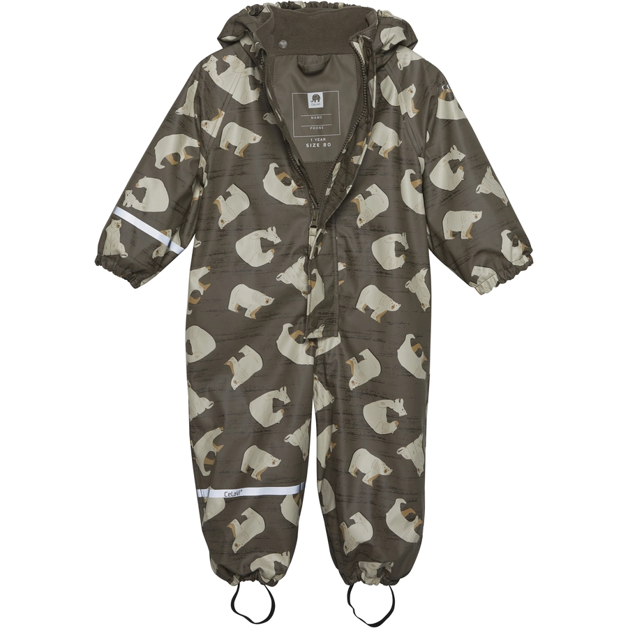 CeLaVi Regenoverall mit Fleece Sea Turtle