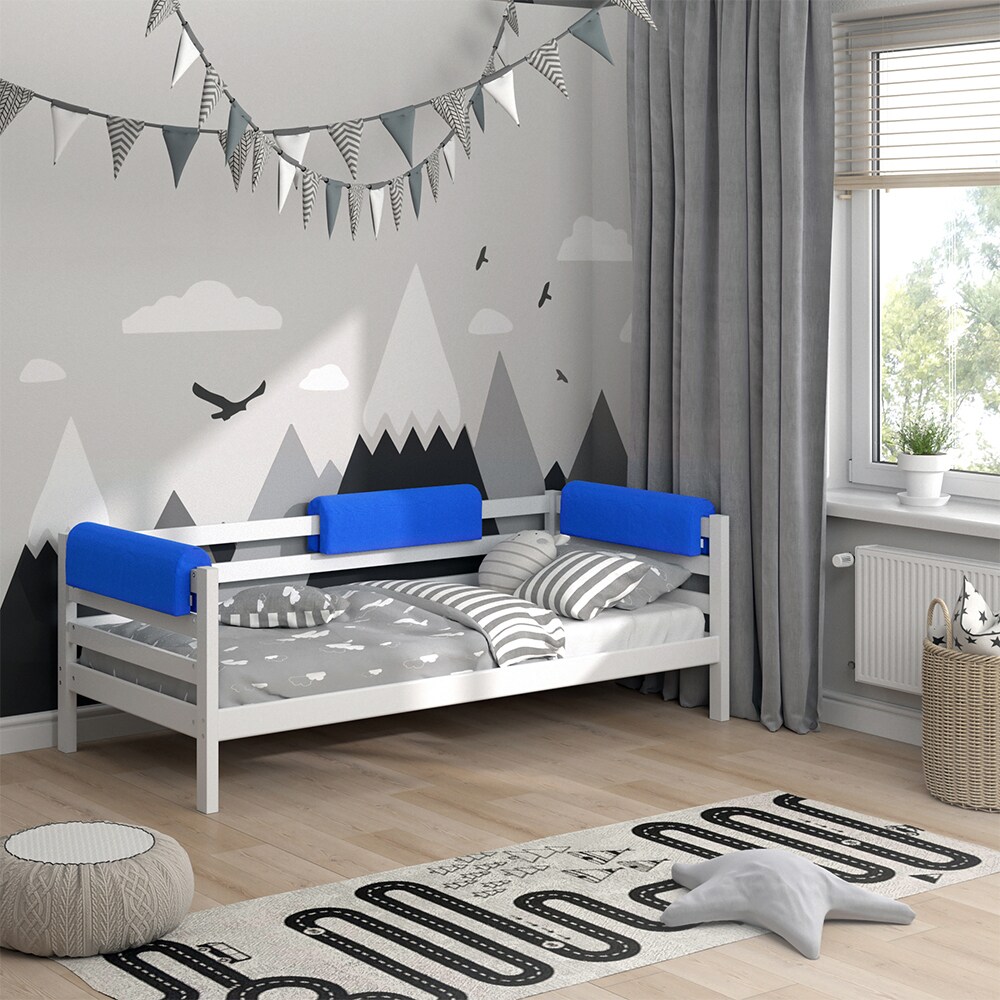 Vitalispa Bettkantenschutz Bettumrandung Kinderbett Kantenschutz blau Babybett