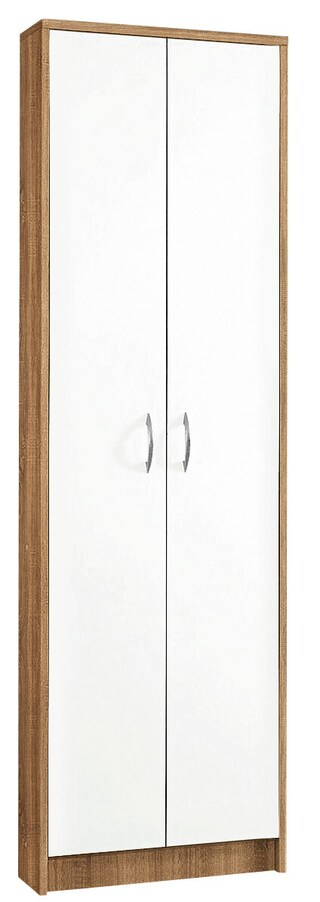 Garderobenschrank Vera Eiche Sonoma/Weiß Nachbildung ca. 55 x 190 x 26 cm