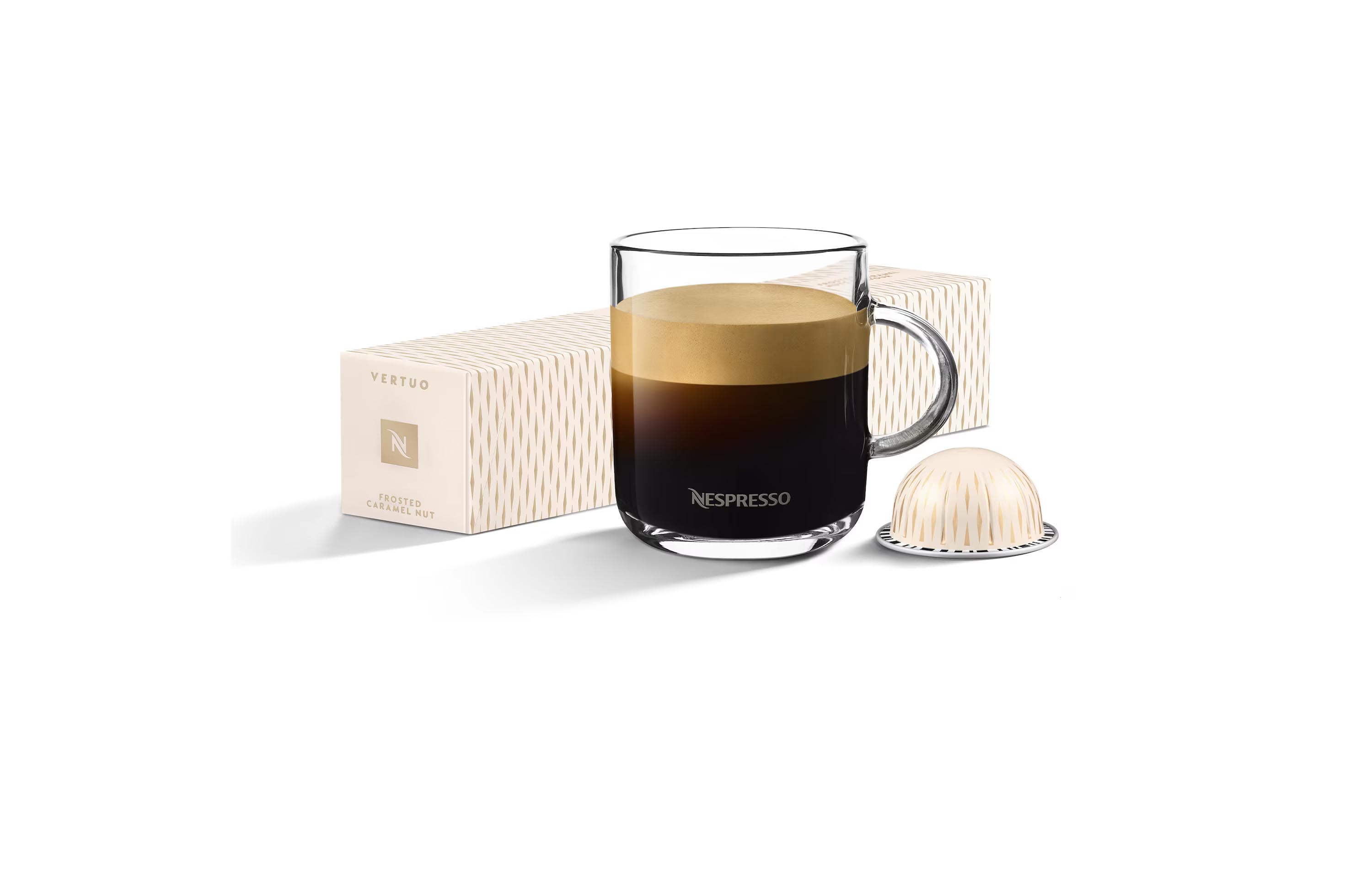 Cápsulas de café Vertuo com caramelo e nozes glaceadas