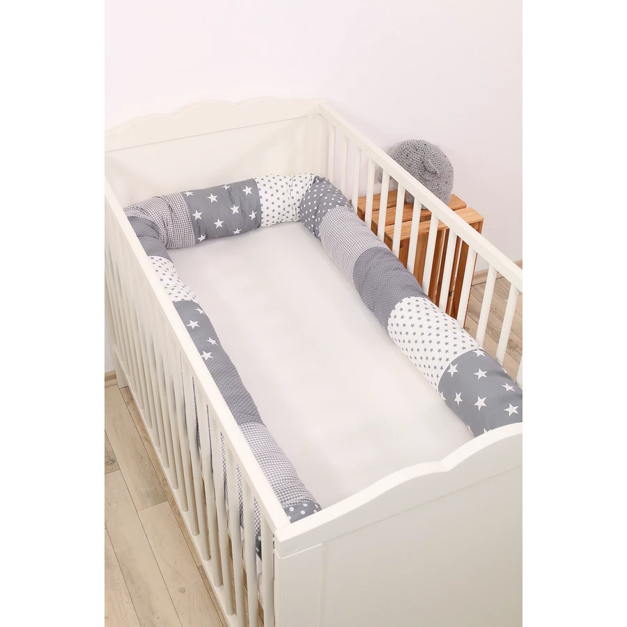 Ullenboom Baby-Bettschlange Graue Sterne 300 cm